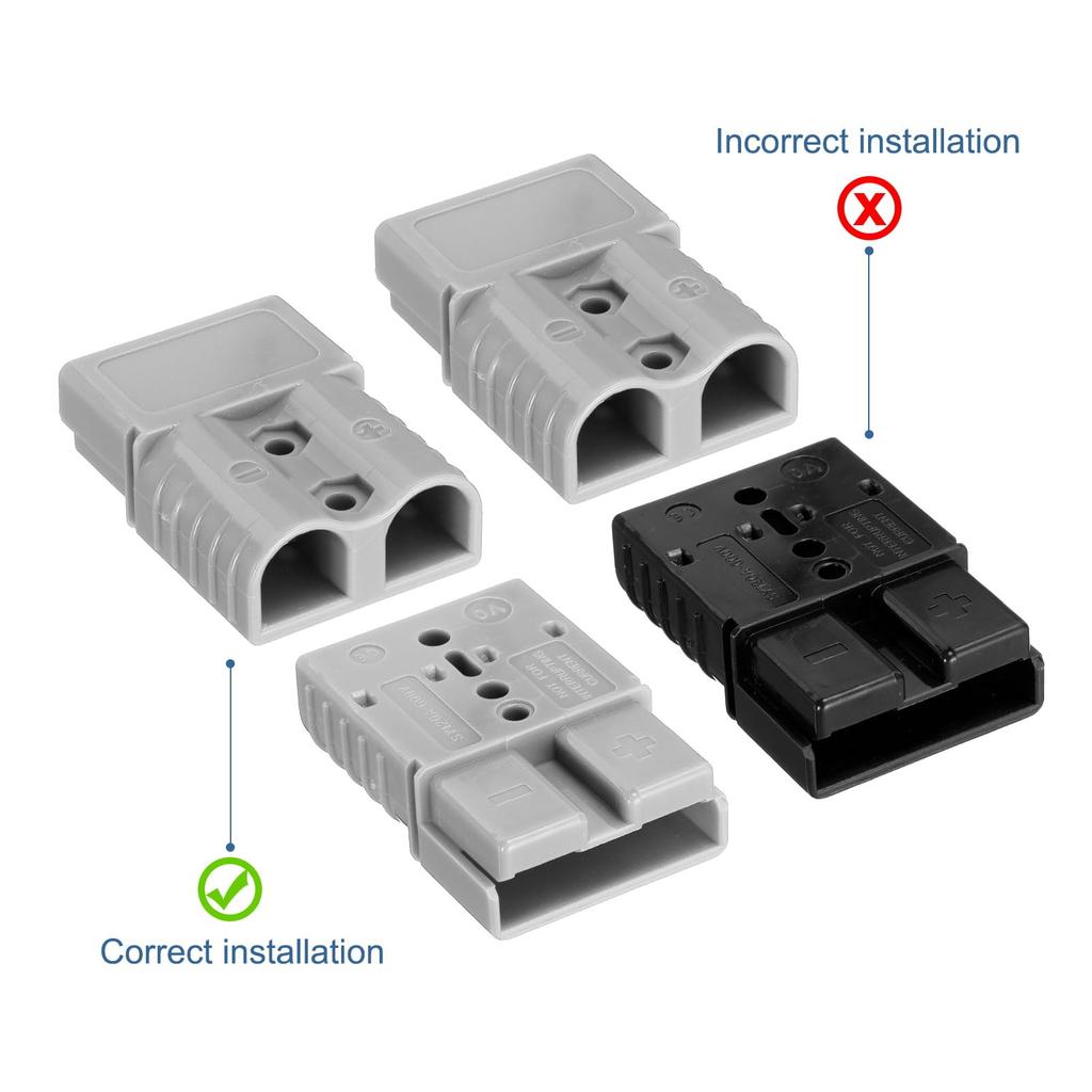 uxcell Power Connector 120A 2AWG 4AWG 6AWG Wire Harness Plug Kit Quick