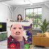 John Pork Divertente Design Umoristico Coperta Accogliente Morbida Calda Stampata Multiuso Uso Stagione Singola Miglior Regalo Per Amanti della Commedia
