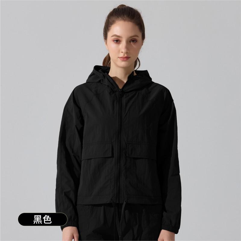 Womens Lightweight Windproof Waterproof Hooded Running Jacket UV Protection Quick Dry Sport Coat