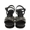 Salvatore Ferragamo Sonya Suede Platform Sandals Black