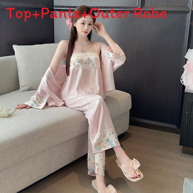 New Style Womens Pajama Set With Satin Fabric And Breathable Design For Home Sleep Comfort