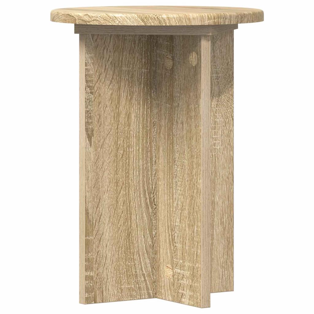 Plant Stand 2 Pcs Sonoma Oak Ø29.5 X 40 Cm Engineered Wood
