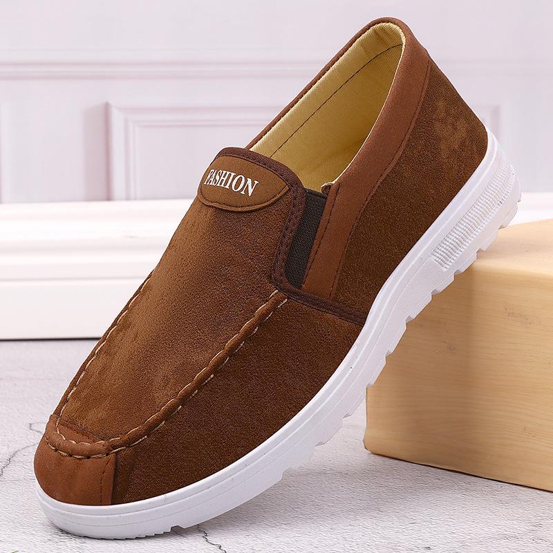 2025 Spring and Autumn Men's Casual Shoes Old Beijing Cloth Shoes Men's Mesh Shoes Summer Breathable Tide Versatile Lazy Shoes One Pedal