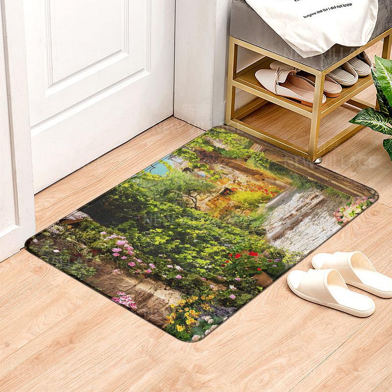 House Entrance Carpet Home Natural and Animal Styles Doormat Room Bath Mat Foot Mat Bath Non-slip Kitchen Water Absorption Mat