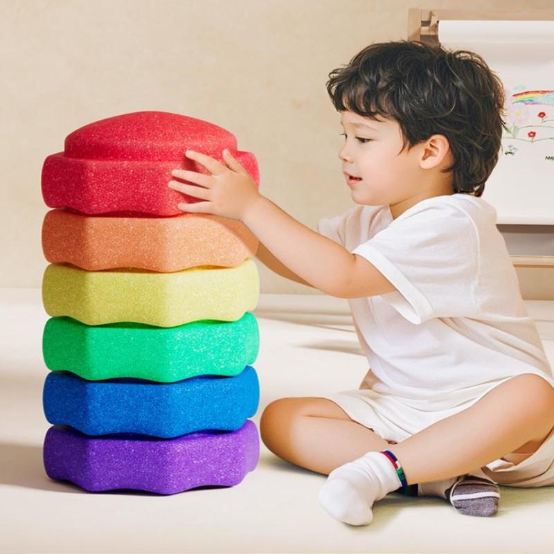 6Pcs EPP Balance Stepping Stones for Kids Sensory Balance Training Toy