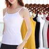 Women's Pure Cotton Black Camisole Vest – Small, Tight-Fitting, Sexy, Plus Size, Short Top for Summer/Spring.