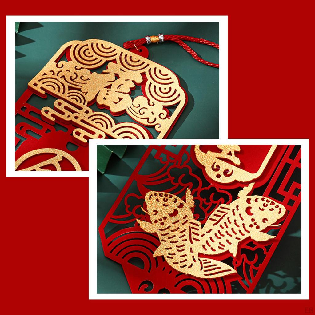 Chinese Spring Couplet Hanging Pendant Window Decor Art Crafts Photo Props Year Couplets for