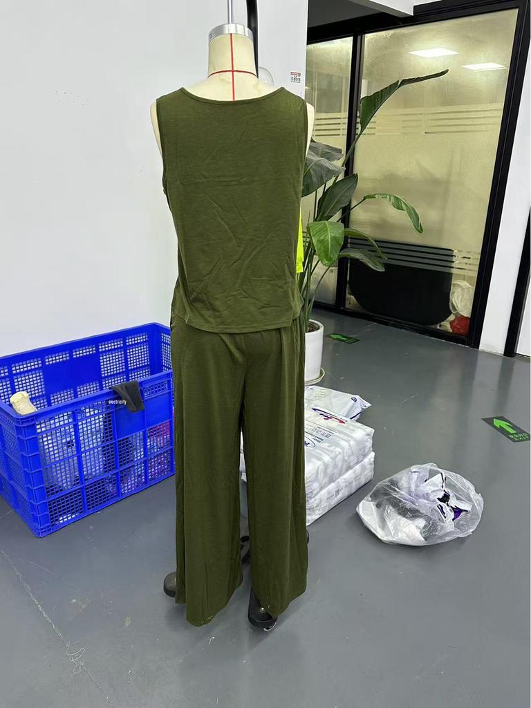 2026 Summer Women's Versatile Cotton Two-Piece Set: Trendy European & American Loose Pullover with Round Neck