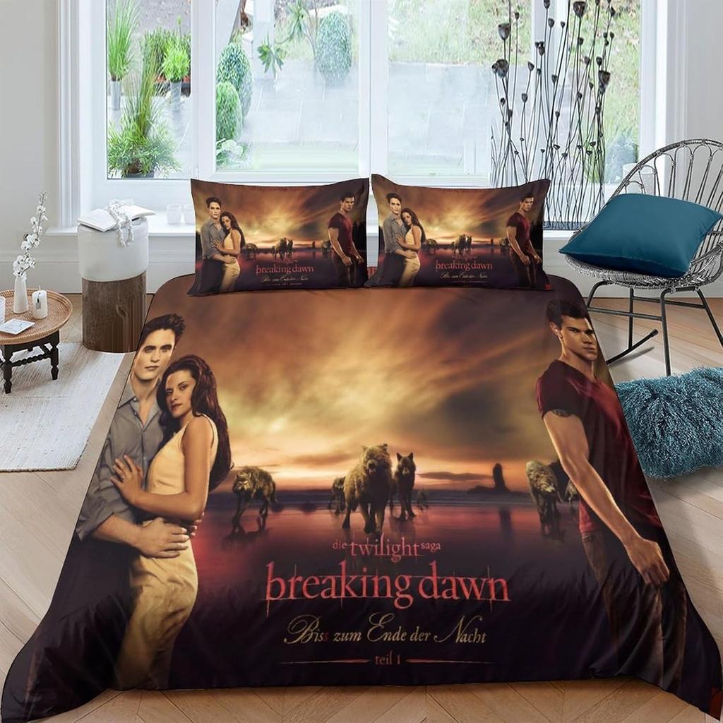 Bella Vampire Girl Bedding Sets Exquisite Bed Supplies Set The Twilight Duvet Cover Bed Comforter Set Bedding Set Birthday Gift