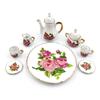 8Pcs/Set 1:12 Dollhouse Miniature Dining Ware Porcelain Tea Dish Cup Plate