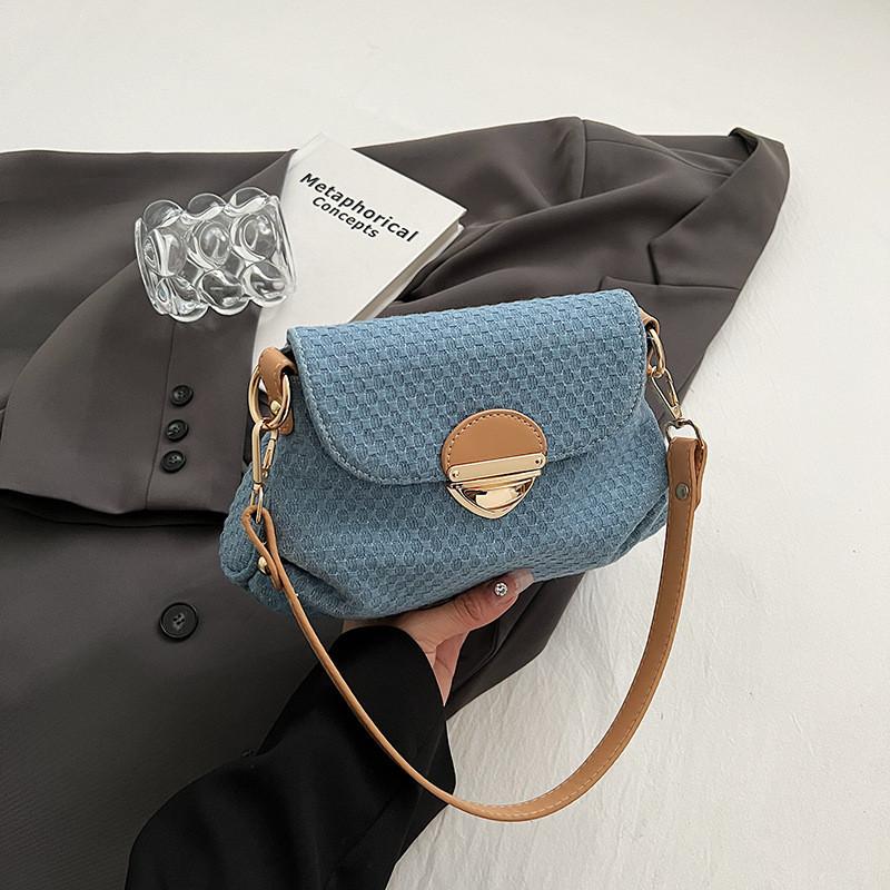 Trendy Women s Folded Bag With Cross-border Style In Deep Blue Light Blue синий