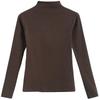 Women's Fleece-Lined Half-High Collar Long-Sleeve Base Layer Shirt, Versatile & Tight-Fitting for Autumn/Winter.
