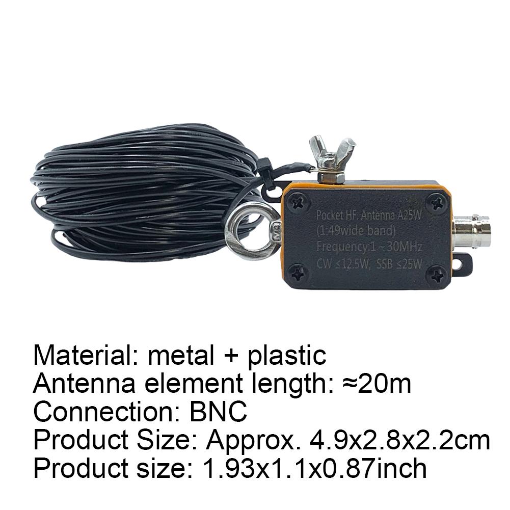 Shortwave Antenna 1-30MHz Frequency Band Wideband End-fed Halfwave Antenna CW SSB End Fed Half Antenna End Fed Radio Antenna