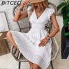 BITCED Women's Multi-Coloured Summer Sleeveless Elegant Dress