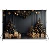 Christmas Tree Big Background For Photography Gold Ball Baby Shooting Props Home Gift Room Decoration Backdrop Studio Photobooth