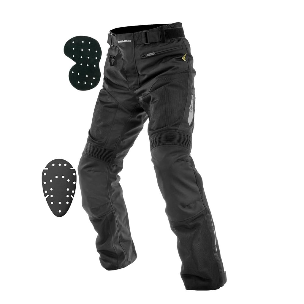 KOMINE 2025 New Model PK-761 MOTO Protect Mesh Pants, For Spring and Summer, CE Standard Level 2 Mesh, Black
