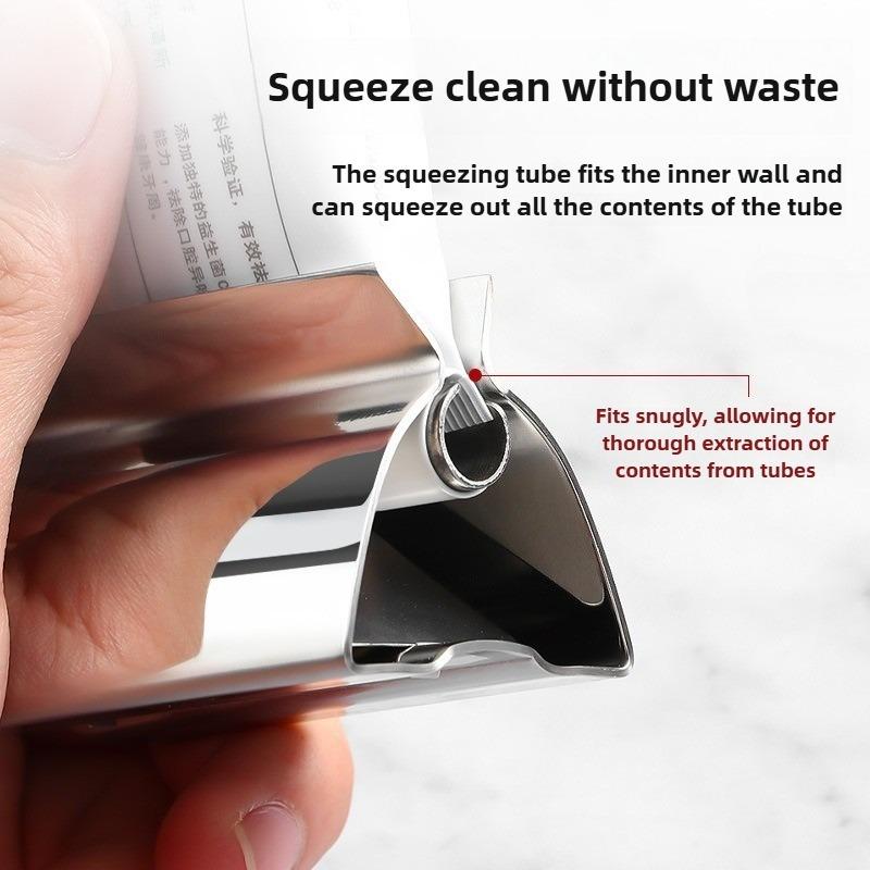 1pc Toothpaste Dispenser Simple and Practical Home Toothpaste Squeezer Stainless Steel Puts an End To Waste Bathroom Accessories