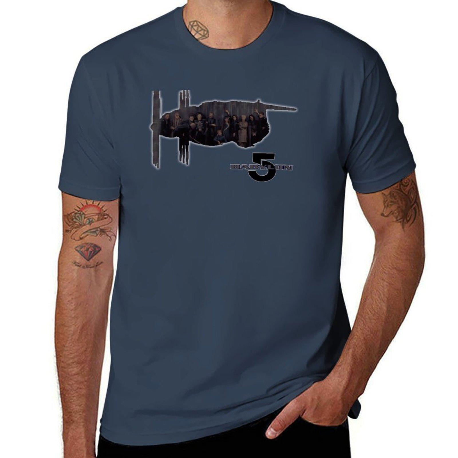 Babylon 5 Station Tshirt Minimalist Graphic Tee Shirt S