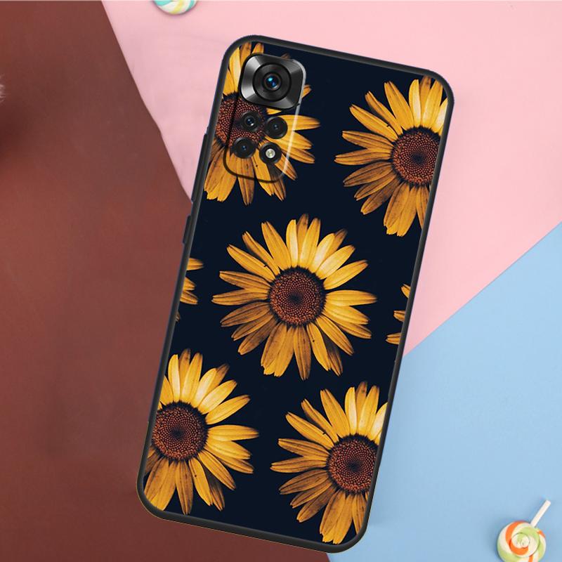 Beauty Yellow Sunflower Cover For Xiaomi Redmi Note 13 Pro 14 12 11 9 10 9S 10S 11S 12S Redmi 10C 12C 13C 14C Case
