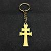 Ciondolo Croce INRI Cristiano Portachiavi IHS Uomo Donna Acciaio Inossidabile Colore Oro Argento Portachiavi Ortodosso Amuleto Gioielli Regalo