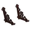 2 Pack Decorative Shelf Brackets Right Angle Heavy Duty Metal Antique Shelf Brackets for DIY Floating Shelves Brown
