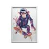 Plakat Małpi Skateboardzista Plakat Małpi Skateboardzista, 70X100 Cm, Rama Drewniana Jasny Dąb, Papier Matowy 230 Gsm
