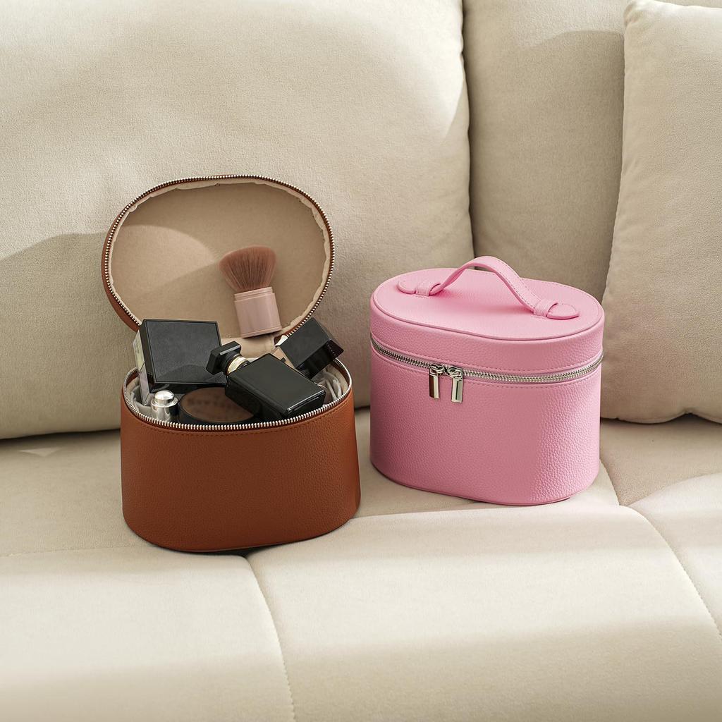 2025 Luxury Portable Makeup Brush Bag - Large Capacity, Waterproof, Double Zipper Cosmetics Toiletry Box