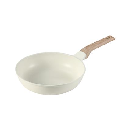 Série CAROTE Frigideira Indução Gás PFOA PFOS Mármore Ultra Profundo Fácil de Compatível com Todo o Calor Bege Panela "Sorvete", 24cm, & Compatível, & Livre,