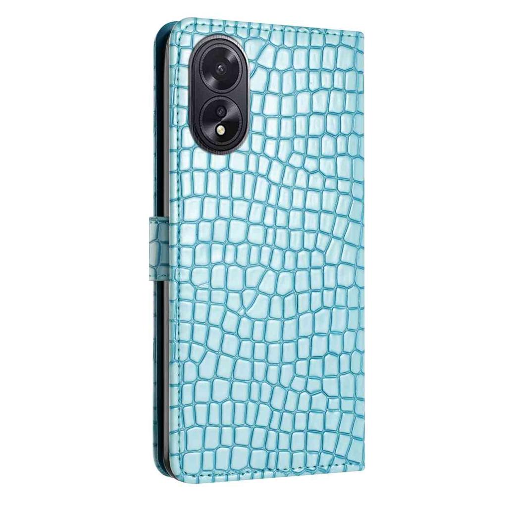 Crocodile Fashion Phone Case for Oppo series.Oppo A17 A18 A36 A54 A57 A58 A74 A76 A77 A78 Reno8...,Faux Leather Wallet with Card Slots & Shockproof