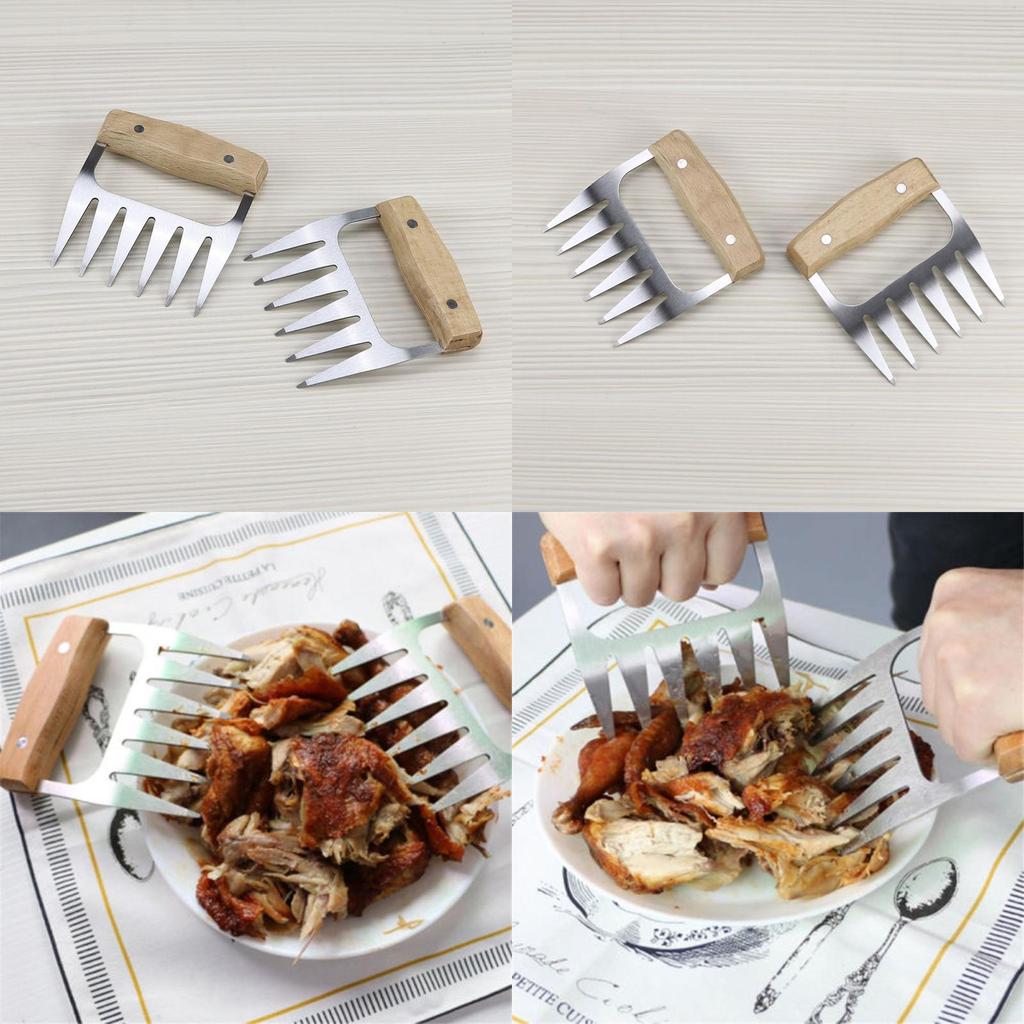 Meat Metal Claws Handler Fork Tongs Pull Shred Pork Toss Shredder Bbq