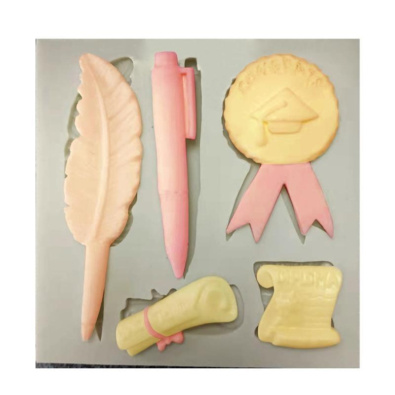 DIY Silikonform mit Abschlussmotto Cupcake Fondant Kuchen Dekorationswerkzeuge