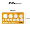 Multi-Function Drawing Template Ruler for Circles, Ellipses, Furniture, Architecture, Geometry, Mathematics, and Interior Design.