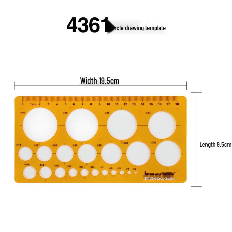 Multi-Function Drawing Template Ruler for Circles, Ellipses, Furniture, Architecture, Geometry, Mathematics, and Interior Design.