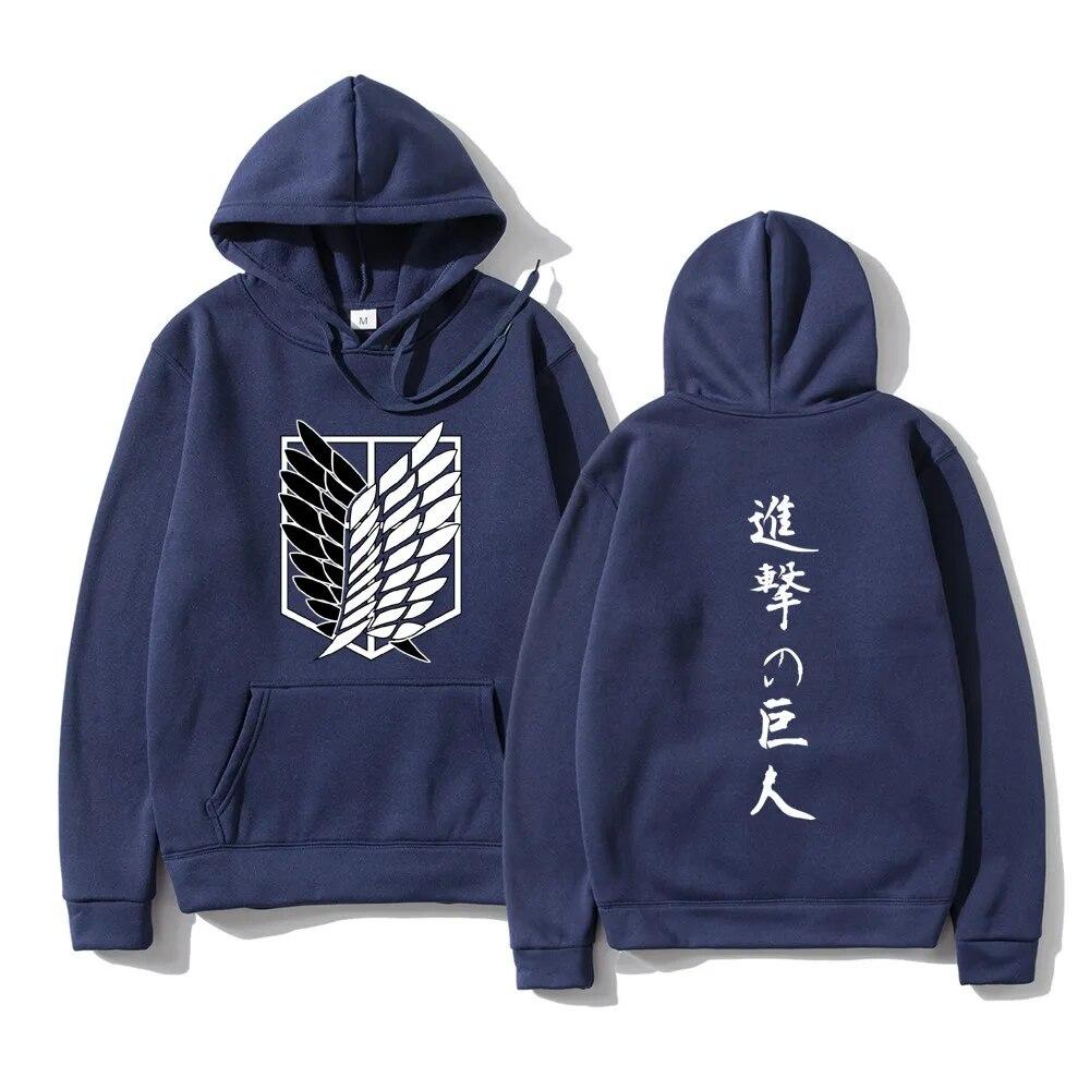 Attack on Titan Hanorace de modă unisex Hanorace cu glugă cu glugă unisex Anime japonez Pulovere Topuri Shingeki No Kyojin Haine cu glugă unisex