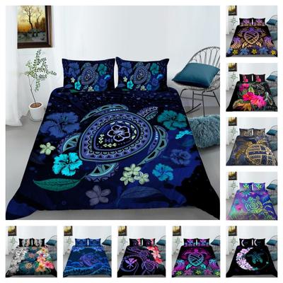 Sea Turle Duvet Cover Set Queen Size Bedding Home Textiles with Pillowcase 3D Printing Quilt Cover Soft Bedding Set