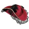 Stylish Black Pirate Hat With Lace And Feather Detail Halloween Cosplay Hat Perfect For Costume Parties