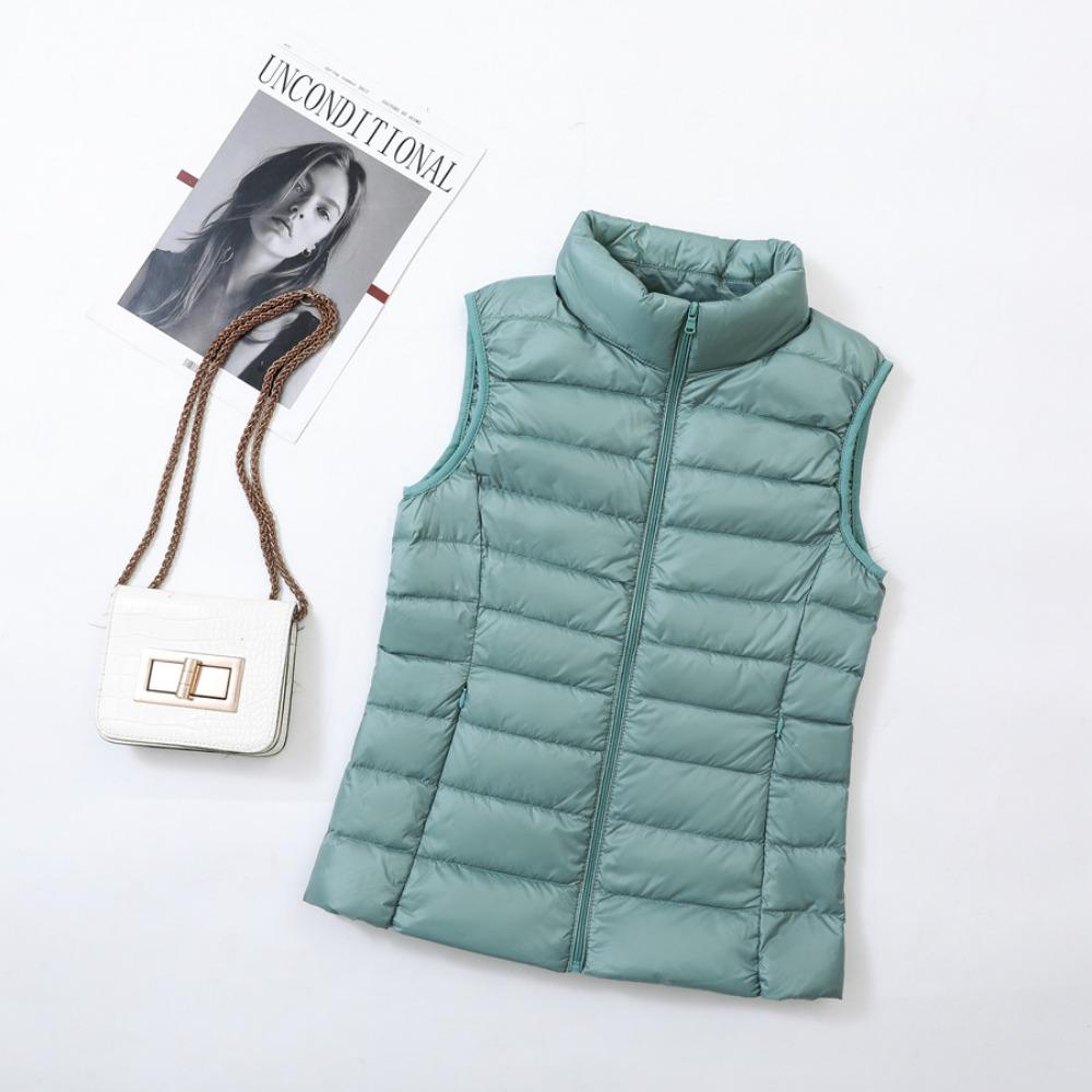 Women's Lightweight Down Vest Women's Plus Size Slim Fit Short-Length Fall/Winter Vest Arrival Portable Mini Vest