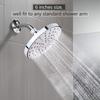 High Pressure  6 Inch Shower Head Luxury Rain Shower Head for Bathroom Home Hotel