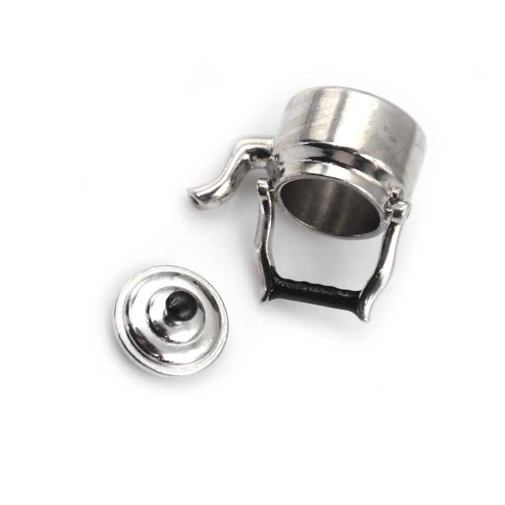1Pc Dollhouse Miniature Tea Kettle/Tea Pot Model 1/12 Mini Simulation Pretend Play Furniture Toys-Toy