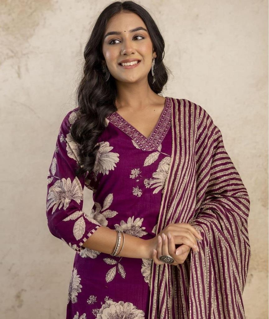 Women Designer Kurta Pant Dupatta Set Indian Bollywood Top Tunic Kurti Salwar Suit Dress