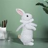 M-Modern-Simulation Bunny Figurine Festival Art Craft Ornament Easter Tabletop Decoration, Easy To Use White-B