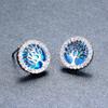 Opal Earrings Tree of Life Stud Earrings Personality Earrings Ladies Luxury Earrings