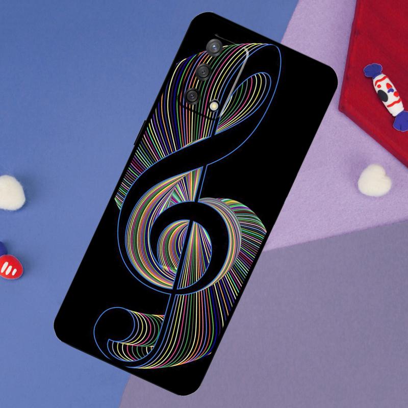 Musical Music Note Case For Oppo A6 Pro A5 A18 A38 A58 A78 A98 A54 A74 A94 A17 A57 A80 A60 A40 A96 A76 A16 A15