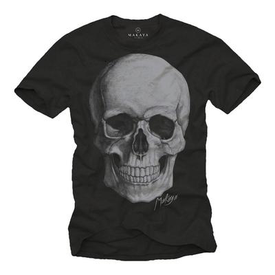 Punk Rock Music Mens Skull T-Shirt - Men's Tattoo Biker Skull Shirt