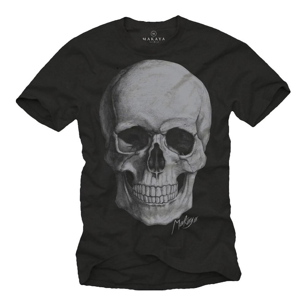 Punk Rock Music Mens Skull T-Shirt - Men's Tattoo Biker Skull Shirt