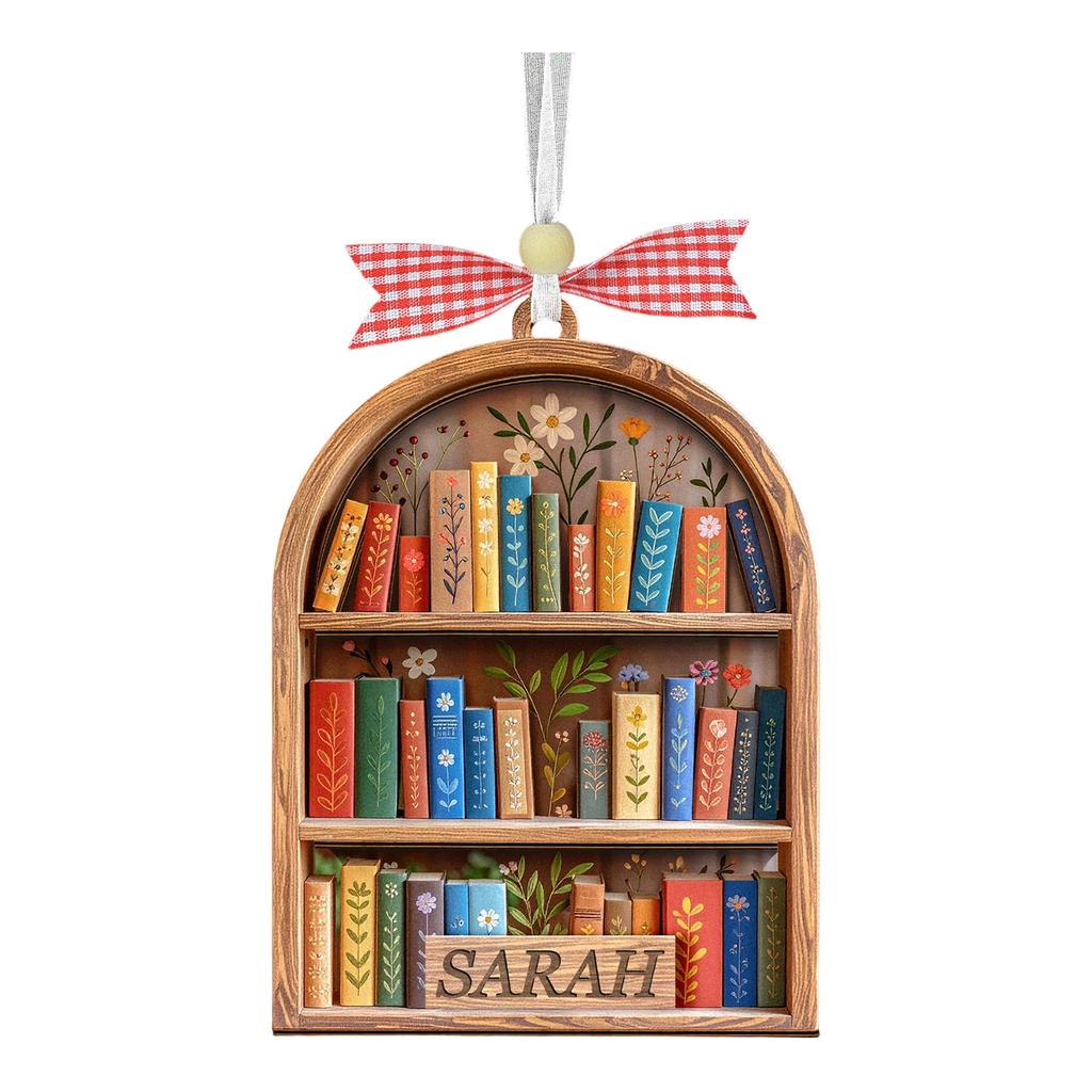 Christmas Book Tree Ornament ACRYLIC, Book Gift, Book Lover Gift, Book Ornament, Book Gift, Book Lover Gift, Librarian Gift