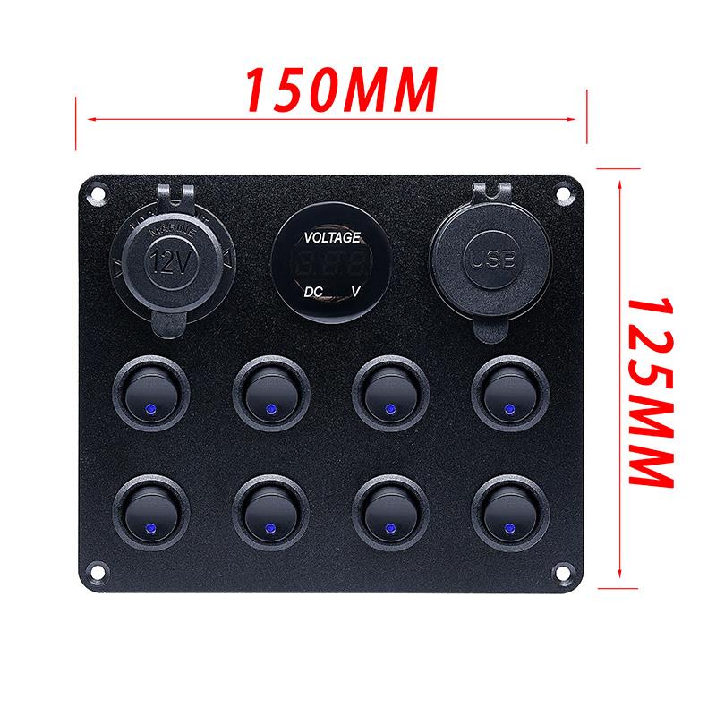 5 Gang 8 Gang Button Rocker Toggle Switch Panel Usb Control For Car Truck Marine Boat RV ATV UTV Camper Caravan Circuit Breaker