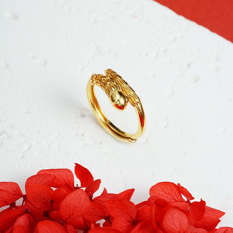 New Chinese Style Ring Design Inspired Snake Ring Women's High-end Jewelry