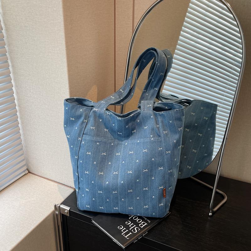 Denim Tote Bag Women Shoulder Crossbody Bag
