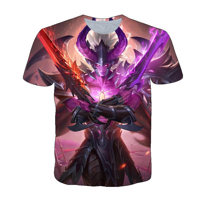 Men Women Gaming T-Shirt With 3D Digital Print Character Design Casual Short Sleeve Tee